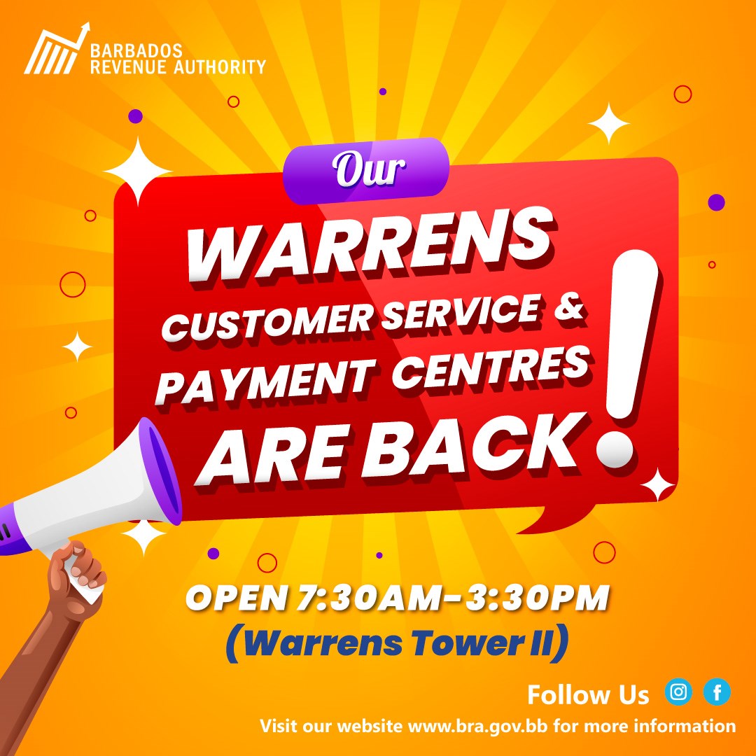 BRA Reopens Warrens Payment and Customer Service Centres